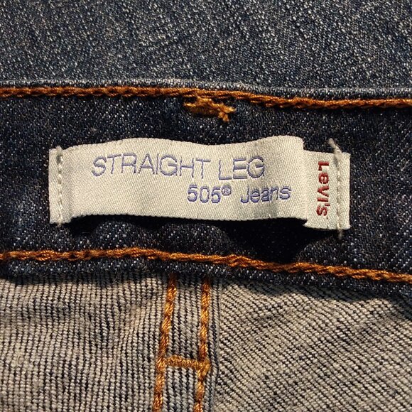 Levi's 505 Boyfriend Mid-Rise Straight Leg Crop Jeans - 12 - Great Condition - Picture 7 of 8